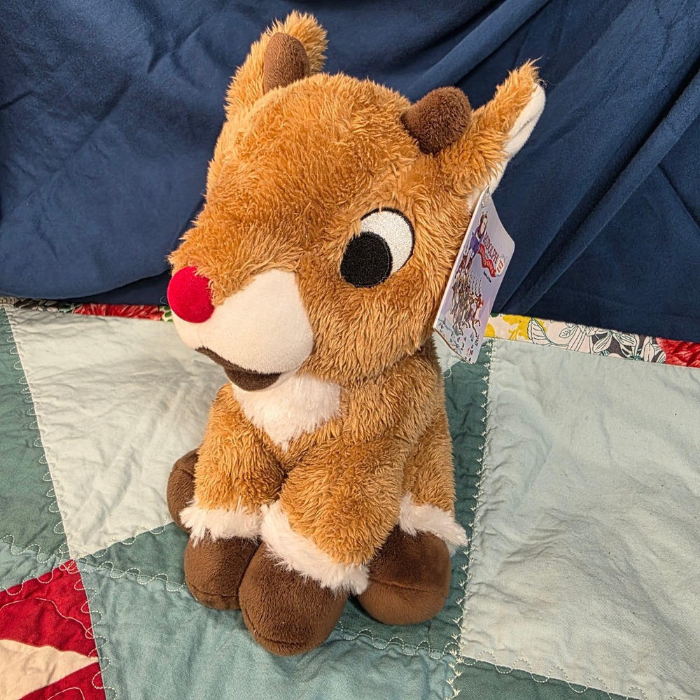 Kohl's Cares Rudolph Red-Nosed Reindeer Plush Toy 10" Brown Christmas NWT